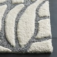 thumbnail image 4 of SAFAVIEH Casablanca Yadira Floral Shag Area Rug, Ivory/Grey, 7' x 7' Square, 4 of 9