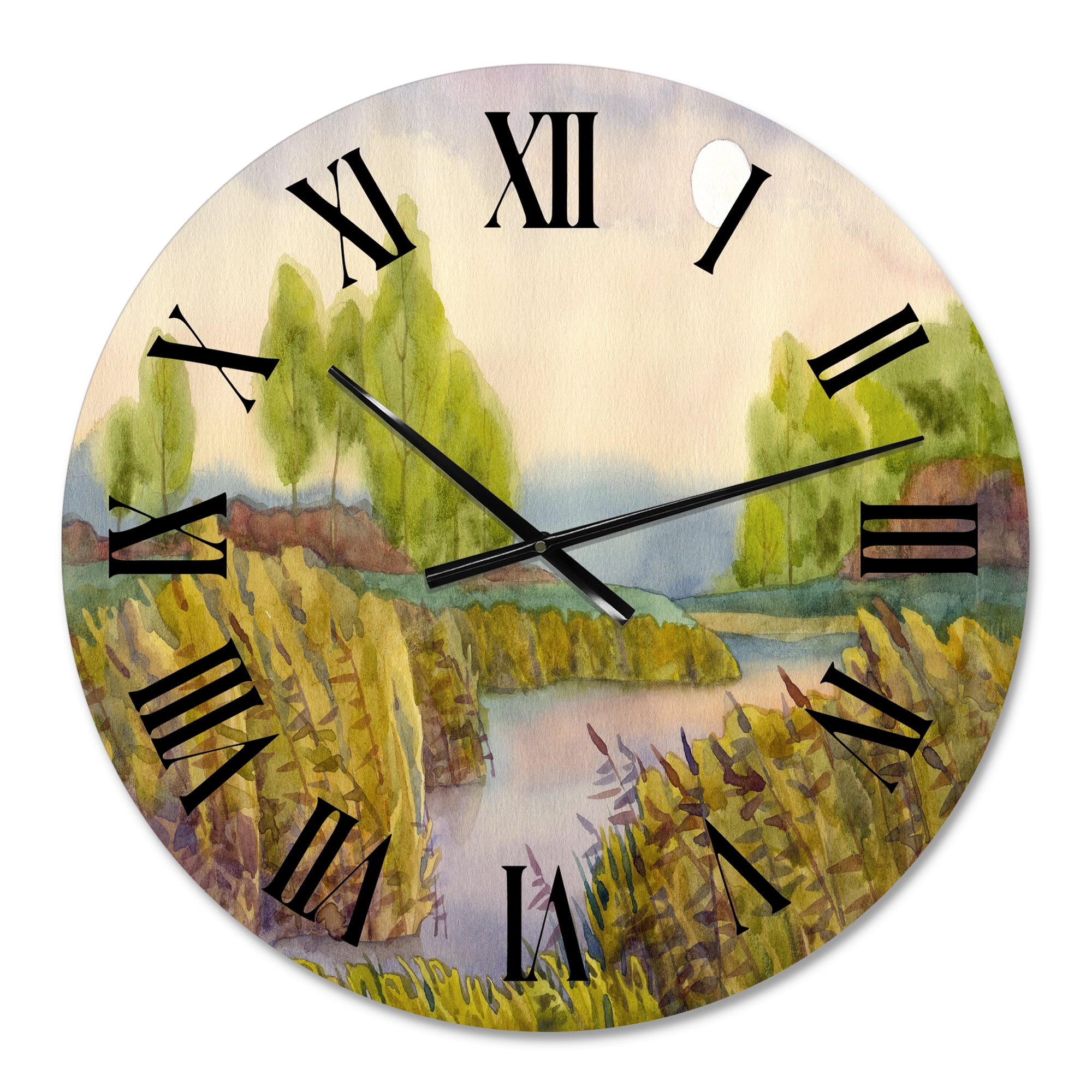 Designart 1 in Quartz Coastal Wall Clock
