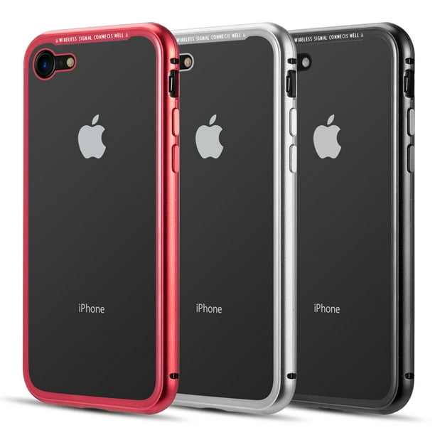 Iphone 8 / 7 Magnetic Case With Tempered Glass Back Plate - Walmart.com
