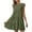 Green, variant on Elainilye Fashion Summer Dresses for Women Round Neck Casual Solid Patchwork Pleats Dress Vacation Dresses Womens Dresses,Green
