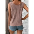 thumbnail image 6 of Women Sleeveless Tank Tops Cable Knit Sweater Vests V Neck Casual Clothes SummerTrendy Outfits 2025 Dark Pink XL, 6 of 7