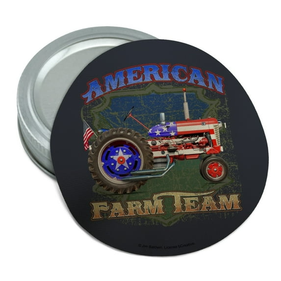 Farm Tractor American Team USA Flag Farming Round Rubber Non-Slip Jar Gripper Lid Opener