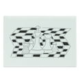 thumbnail image 1 of Board Game Cutting Board, Chess Theme Outline Style Pieces with Abstract Board Design Zigzags Monochrome, Decorative Tempered Glass Cutting and Serving Board, in 3 Sizes, by Ambesonne, 1 of 2