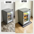 thumbnail image 3 of Mini Fridge Mat, 24"x24"X0.78" Mini Fridge Drip Trays Mat for Carpet Floor, Under Refrigerator Mat AC Conditioner Drip Pan, Silicone Mat for Refrigerators, Washing Machines, Dryers, Gray, 3 of 8