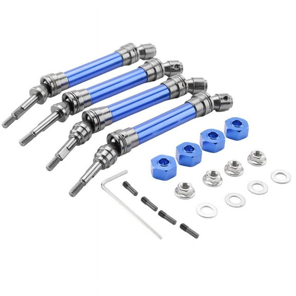 ckepdyeh 4Pcs Metal Front and Rear Drive Shaft CVD for 1/10 Slash Stampede Hoss VXL RC Car Upgrade Parts,Blue