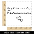 thumbnail image 2 of Best Friends Forever Script with Hearts Square Rubber Stamp Stamping Scrapbooking Crafting - Small 1.25in, 2 of 7