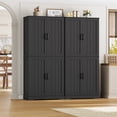 thumbnail image 6 of Homfa 71'' Kitchen Pantry Cabinet with 4 Doors, Modern Black Storage Cabinet for Dining Room Living Room, 6 of 8
