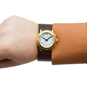 Reizen Black Leather Wrap Around Watch Band- Mens