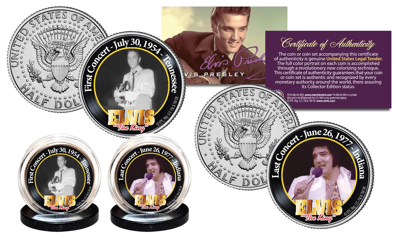 STAR WARS Genuine 1977 Kennedy Half Dollar 9-Coin Set w/ BOX OFFICIALLY LICENSED 