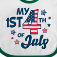 thumbnail image 4 of Inktastic My 1st 4th of July with Striped Stars Boys or Girls Baby Bib, 4 of 4