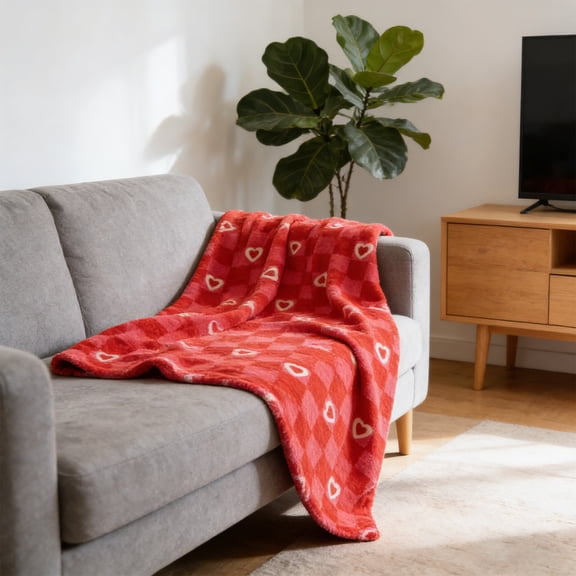 Soft Plush Throw Blanket, Warm Cozy Decorative Bed Cover, Festive Holiday Blanket for Couch Living Room Sofa Bedroom and Home Seasonal AccentοΌA 27.6 Γ 39.4 Inch