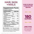 thumbnail image 3 of Nature’s Bounty Advanced Hair, Skin and Nails Vitamin, Women's Multivitamin, 2x Biotin, Strawberry Gummies, 180 Ct, 3 of 8