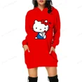 thumbnail image 2 of Sudadera con capucha y estampado de HELLO KITTY para mujer, sudaderas casuales de manga larga, suéteres holgados de calle de otoño 2023, sudaderas de vestir, 2 of 5