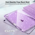 thumbnail image 5 of Fintie Slim Case with Pencil Holder for iPad Air 11" M3 (2025) / M2 (2024), iPad Air 10.9" 5th/4th Gen – Sparkly Glitter Cover with Clear Back Shell, Purple, 5 of 9