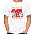 thumbnail image 2 of under $5 JINMGG Mens Shirts ,Cartoon Short Sleeve Santa Funny T-Shirt Men Fashion Shirt, 2 of 4