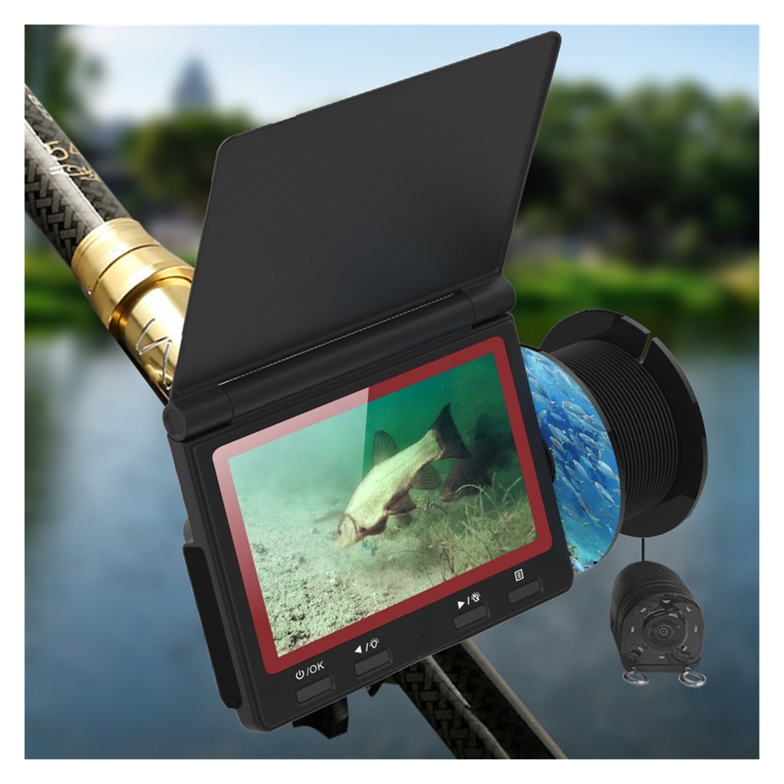 Caméra De Pêche Sous-marine VisiPower 4.3" - Détecteur De Poissons 30m IR LED