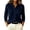 Navy, variant on Sweater Jacket for Women Button Down Collar Knit Shirt Long Sleeve Soft Solid Color Casual Work Office Knit Blouse