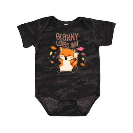 

Inktastic Granny Loves Me!- Cute Baby Fox Gift Baby Boy or Baby Girl Bodysuit