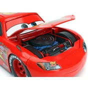 1:24 Scale Metal Die Cast Lightning Mcqueen With Tire Rack By Jada Toys