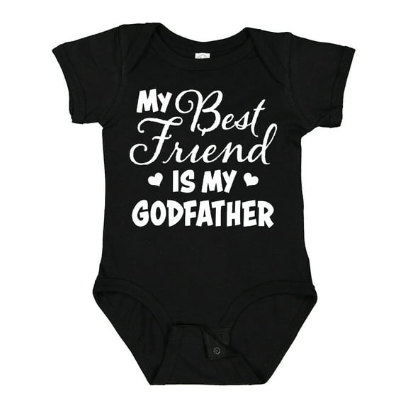 Inktastic My Best Friend is My Godfather with Hearts Boys or Girls Baby Bodysuit