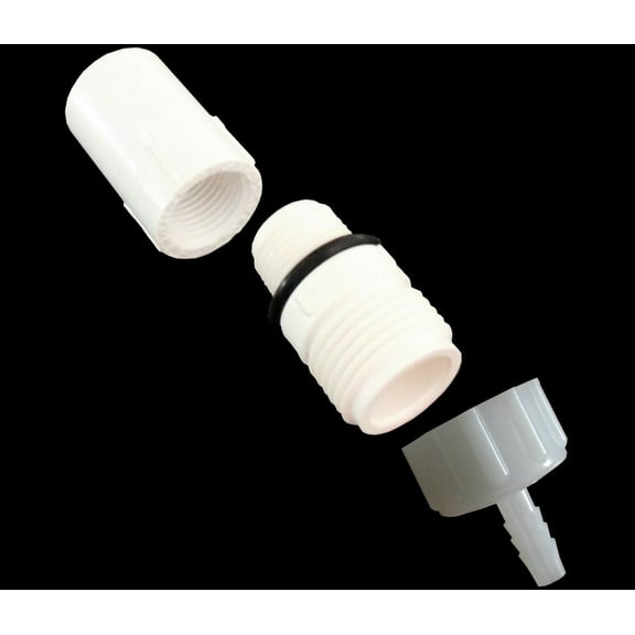 BUCKET DRUM PAIL 1/4" HOSE BARB GRAVITY WATER KIT FOR RABBIT NIPPLE DRINKERS