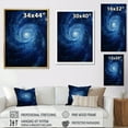 thumbnail image 3 of Designart "Swirling Blue Wave Spiral IV" Abstract Spirals Picture Framed Canvas Prints, 3 of 5