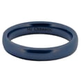 thumbnail image 4 of Ceramic 4mm Dark Blue Wedding Band Classic High Polished Ring Comfort Fit Men Women, 4 of 6
