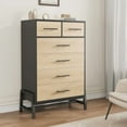 thumbnail image 2 of 4+2 Dresser for Bedroom, 46.6" Tall Dresser, Tall Drawer with Storage Freestanding, Wooden Closet Storage Chest for Living Room, Bedroom, Entryway, 2 of 9
