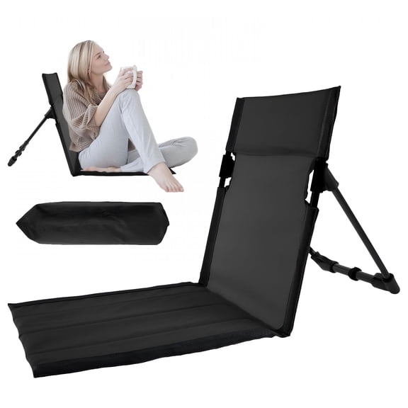LAMIRO Folding Beach Chair Outdoor Camping Chair Portable Foldable Camping Chair With Storage Bag Lightweight Beach Floor Chair For Fishing Barbecues Hiking