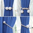 thumbnail image 2 of 4 Pices Magntique Embrasse De Rideaux Boucles De Rideaux Attache Rideau Pour La Bureau Htel Dcoration-le Caf, 2 of 5