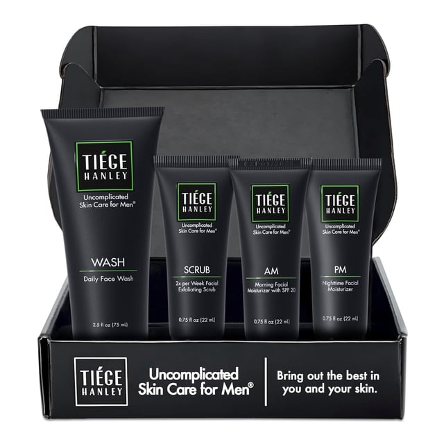 Set de cuidado de la piel Tiege Hanley Essential Rutina para hombre