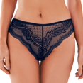 thumbnail image 1 of Gibobby Ropa interior termica Mujeres Sexo Tanga Impreso Elasticidad Transpirable Francés Encaje Mujeres Bragas Ropa interior sexy （Azul marino， L), 1 of 5
