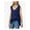 Blue, variant on Womens Navy Layered Tank Sleeveless V Neck Hi-Lo Top XS