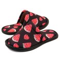 thumbnail image 5 of Chochili Pantoufles pour Femmes Pastèque Maison Noir Rouge Légères Marche Silencieuse, 5 of 5