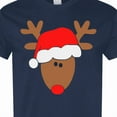 thumbnail image 4 of Inktastic Christmas Cute Reindeer in Santa Hat T-Shirt, 4 of 5