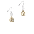 thumbnail image 2 of Delight Jewelry Goldtone Crystal Initial - G - Silvertone Leaf French Earrings, 2 of 5