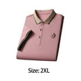 thumbnail image 2 of Mens Shirt Mens Short Sleeve Shirts Casual 3 Buttons, Placket Comfortable Casual Pink 2XL, 2 of 8