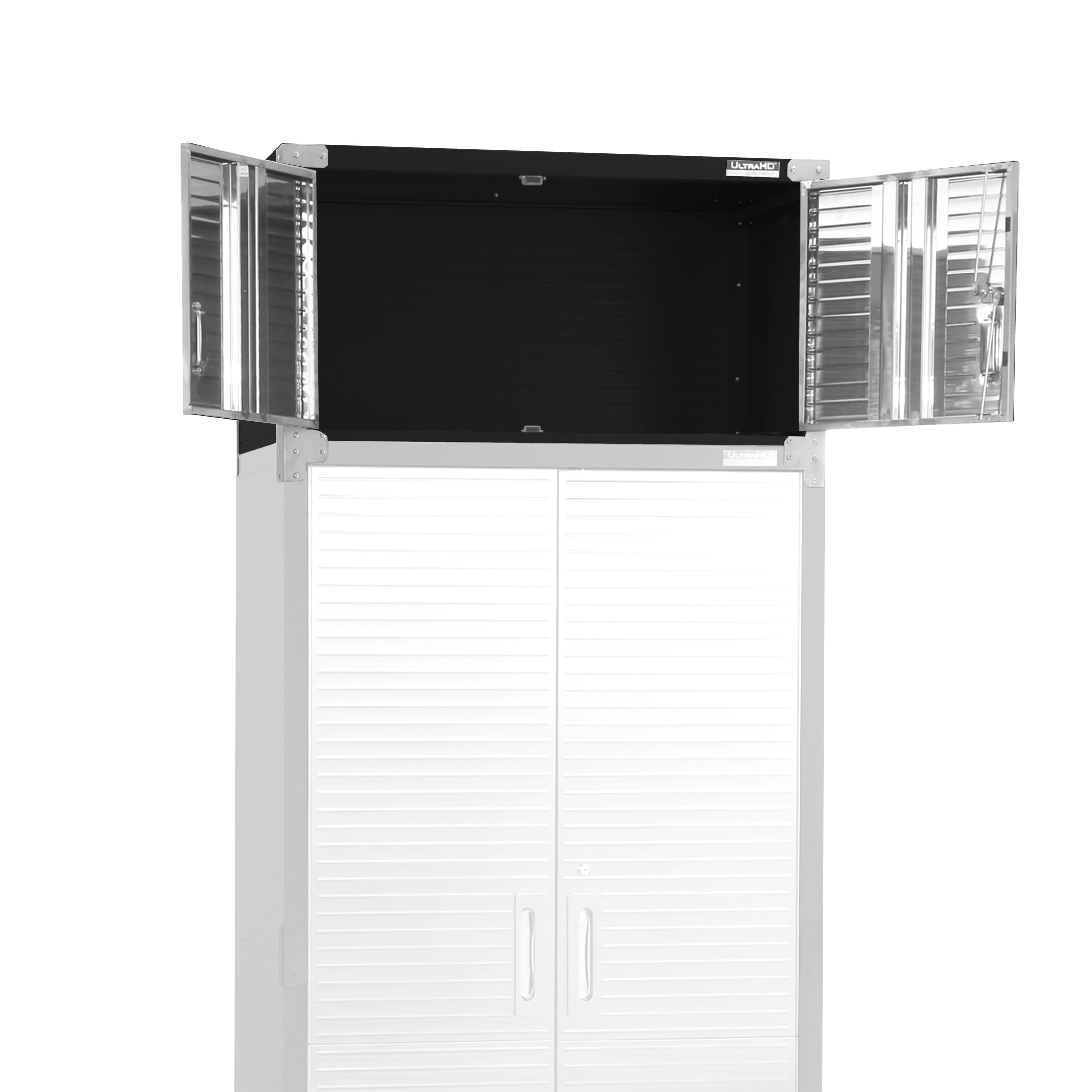 Seville Classics UltraHD® Stacking Top Steel Body Lockable Storage Cabinet Organizer Shelving Unit, 36" W x 18" D x 18.5" H, Graphite