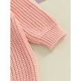 thumbnail image 4 of ZAXARRA Infant Baby Autumn Sweater, Letter Pattern Jacquard Long Sleeve Round Neck Knitwear Pullover Winter Sweatshirt, 4 of 7