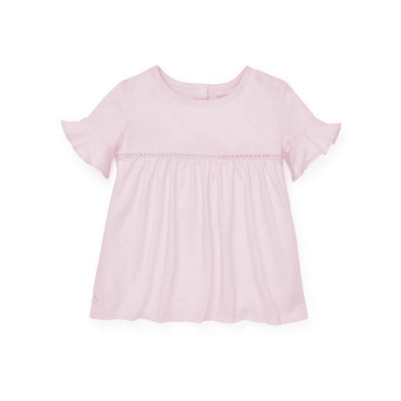 Ralph Lauren Baby Girls Ruffled Cuff Cotton Blend Top 24 Months