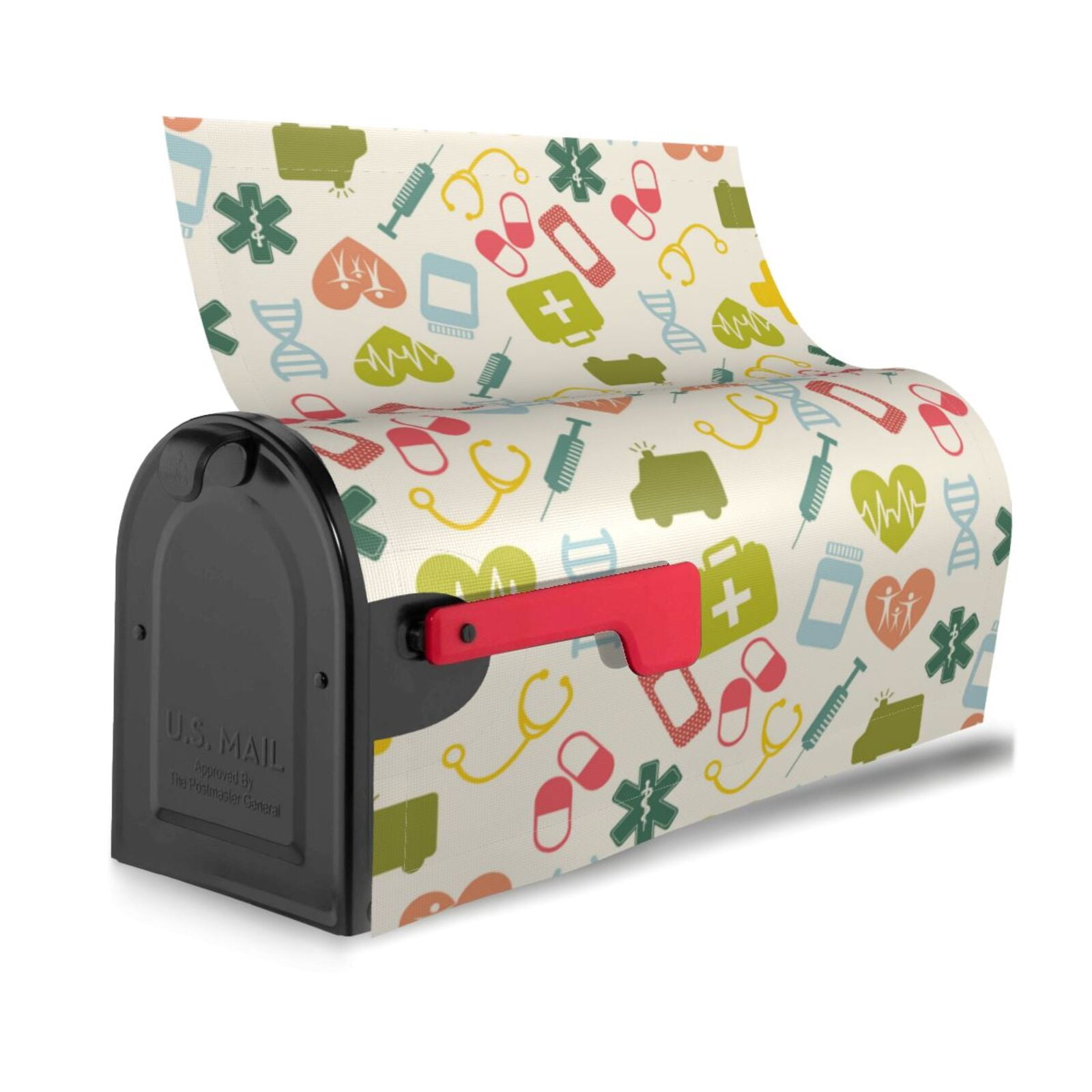 Picia Medical Icons Magnetic Mailbox Cover Standard Size-21x18 in