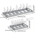 thumbnail image 4 of 1pc Adjustable Multi-purpose Pot Organizer Rack for Cabinet - Expandable Pots and Pans Organizer for Kitchen - Home Kitchen Accessories, 4 of 4