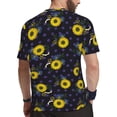 thumbnail image 2 of Wukai Sunflowers Print Men's Short-Sleeved Mesh T-Shirt,Quick-Dry Short Sleeve Workout T-Shirt-Small, 2 of 8