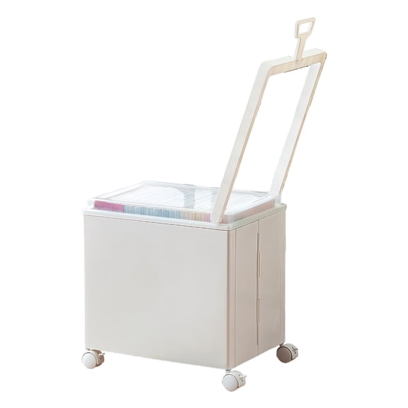 AOOOWER Practical Clear Top Rolling Storage Box On Wheels For Household Items