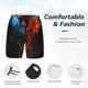 thumbnail image 3 of Balery Red And Blue Fire Bird Bañador para hombre, shorts de playa de secado rápido con entrepierna y forro de compresión-Medium, 3 of 6