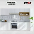 thumbnail image 3 of ONEX Hotte de Cuisine en Acier Inoxydable 24 Po. sous Armoire en Blanc, 3 of 7