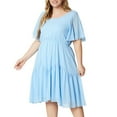 thumbnail image 2 of Maxi Dresses for Womens 2026 Plus Size Fashion Round Neck Short Sleeved Solid Color Casual Dress, 2 of 6
