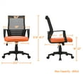 thumbnail image 6 of SmileMart Metal 25 in Manager's Chair with Lumbar Support & Swivel, 264.6 lb. Capacity, Orange, 6 of 11