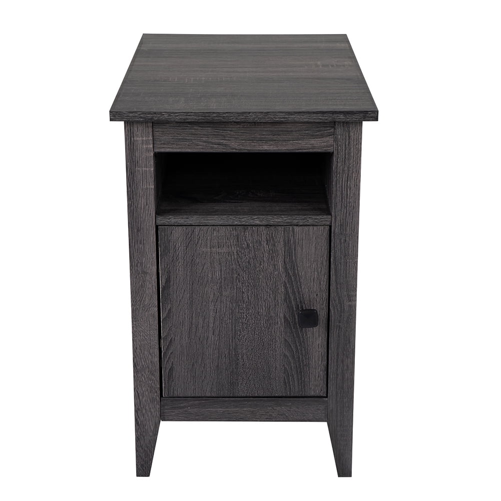 Kadyn Wooden Bedside Table for College Dorm, Narrow End Table with 1-Drawer Storage Cabinet for Nursery, Cement Gray Kadyn Wooden Bedside Table for College Dorm, Narrow End Table with 1-Drawer Storage Cabinet for Nursery, Cement Gray