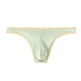 thumbnail image 3 of TANBOM Mens Sexy G String Bulge Pouch Breathable Lightweight Thong Underwear Light Green XL, 3 of 9
